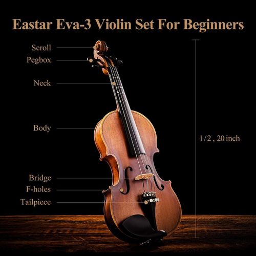 ערכת כינור בגודל Eastar EVA-3 1/4 כולל אקסטרה אביזרים נלווים