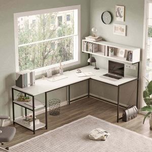 עמדת עבודה פינתית עם מדפים Homax