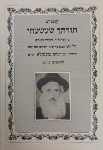 תורתך שעשעתי חוברת