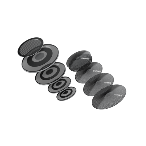סט מצילות שקטות ועורות EVANS ECPPB-DB1-R DB ONE DRUMHEADS + CYMBAKS