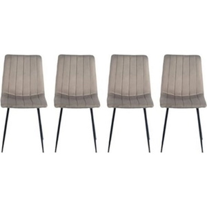 סט 4 כסאות מעוצבים לפינת אוכל Brand Direct