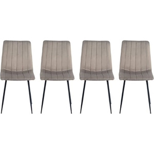 סט 4 כיסאות מרופדים לפינת האוכל Brand Direct