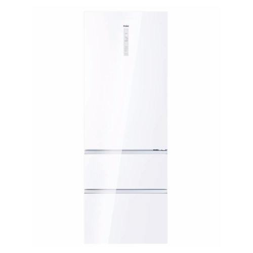מקרר מפואר 3 דלתות 483 ליטר Haier HTW7720DNGW זכוכית לבנה