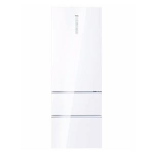 מקרר מפואר 3 דלתות 483 ליטר Haier HTW7720DNGW זכוכית לבנה