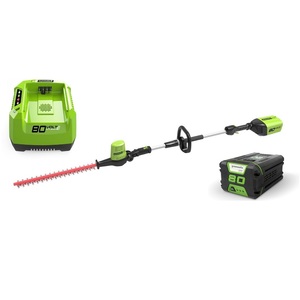גוזם גדר חיה 51 ס"מ 80V כולל סוללה 2.0Ah ומטען מהיר Greenworks