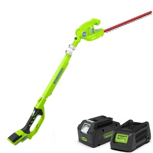 גוזם גדר חיה חשמלי 20" 24V כולל סוללה 2.0Ah ומטען מהיר Greenworks