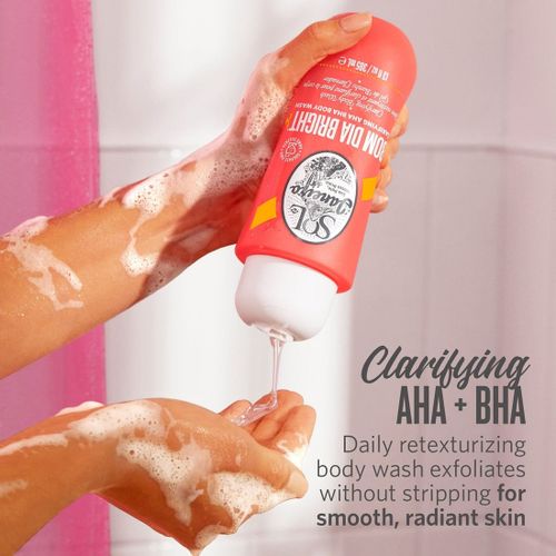 Bom dia bright clarifying aha bha body wash