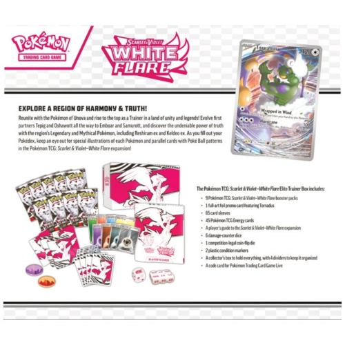 קלפי פוקימון Pokemon TCG Scarlet & Violet ETB: White Flare - Elite Trainer Box