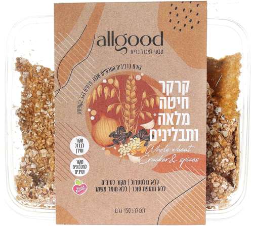 קרקר חיטה מלאה ותבלינים 150 גרם אולגוד