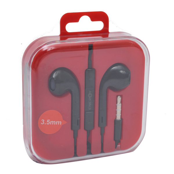 אוזניות חוט צבע שחור ENERGY 3.5mm Earphones