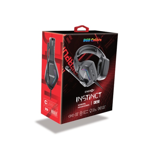 אוזניות גיימינג קשת חוטיות ENERGY INSTINCT GM200 RGB