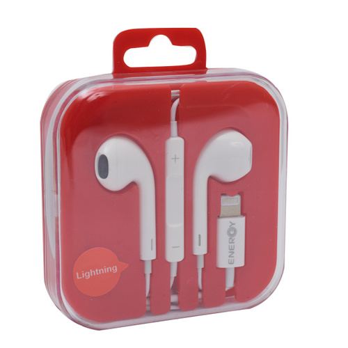 אוזניות חוט צבע לבן לאייפון ENERGY 3.5mm Earphones