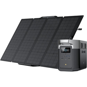סט תחנת כוח ניידת 1000Wh כולל פאנל סולארי מתקפל Ecoflow 400W