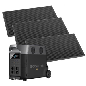 סט תחנת כוח ניידת 3.6kW 3.6kWh ו-3 פאנלים סולארים EcoFlow 540W