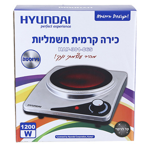 כירה חשמלית קרמית בודדת Hyundai HAP-301-C6S  יונדאי