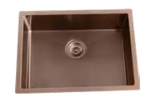 כיור מטבח נירוסטה זירו O-126 PVD נחושת מידה 60X44