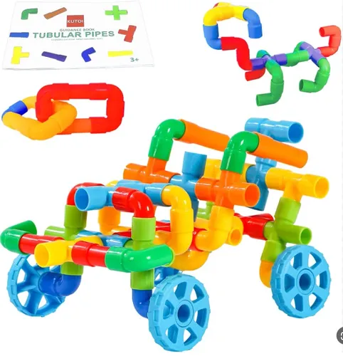 הרכבת צינורות XXL עם גלגלים 156 חלקים