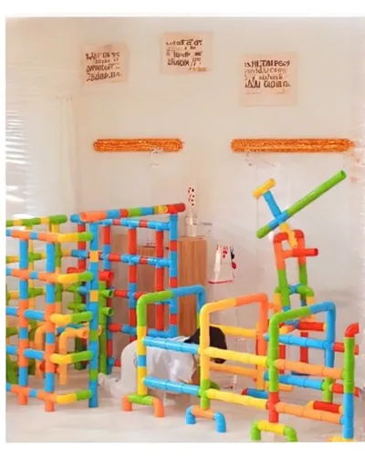 הרכבת צינורות XXL עם גלגלים 156 חלקים