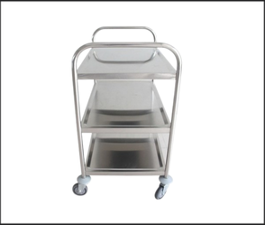 עגלת שירות נירוסטה מקצועית עם 3 מדפים – 84.5×52.5×94 ס