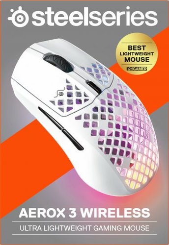 עכבר גיימינג אלחוטי SteelSeries Aerox 3 Ultra Lightweight - צבע לבן