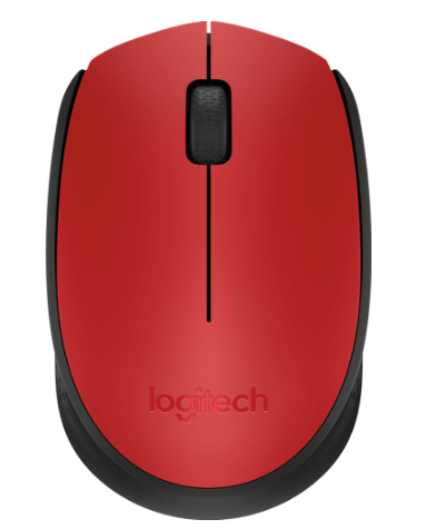עכבר אלחוטי Logitech M171 - צבע אדום / שחור