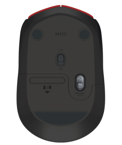 עכבר אלחוטי Logitech M171 - צבע אדום / שחור