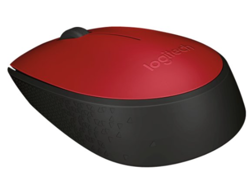 עכבר אלחוטי Logitech M171 - צבע אדום / שחור
