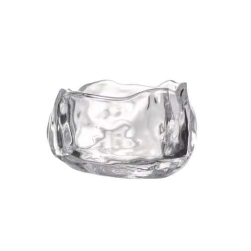 סט 6 חמאנית זכוכית מעוצבת 6.5*4 ס