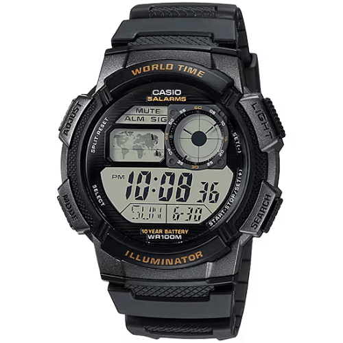 שעון יד דיגיטלי לגברים עמיד במיוחד צבע שחור Casio AE-1000W-1AVDF