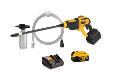 אקדח שטיפה בלחץ נטען + סוללה 5 אמפר ומטען - DEWALT DCPW550 18V