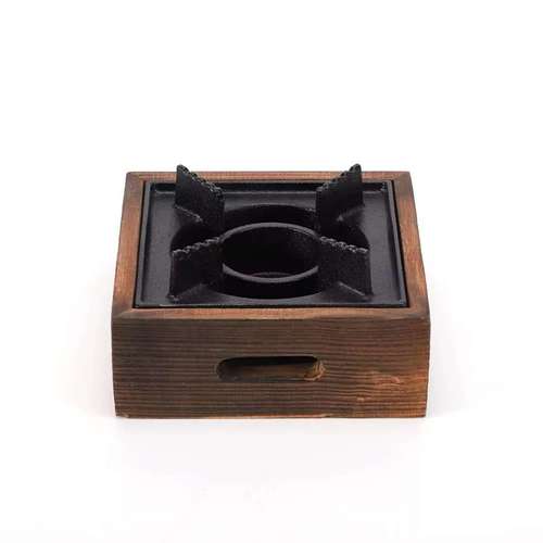 מנגל מתכת עם תחתית עץ 16*6 ס