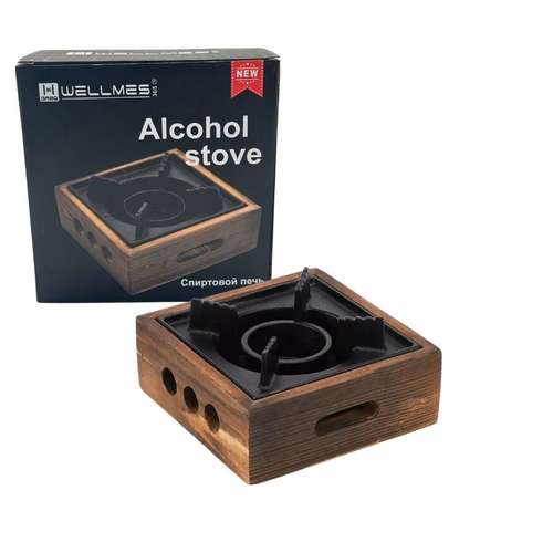 מנגל מתכת עם תחתית עץ 16*6 ס