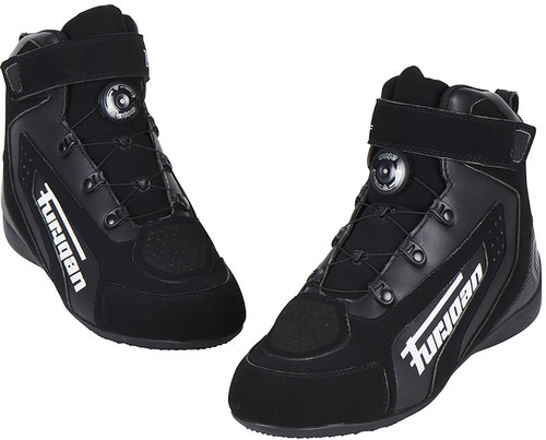 נעלי רכיבה חסינות מים פוריגן שחור / לבן -  FURYGAN V4 EASY D3O SHOES