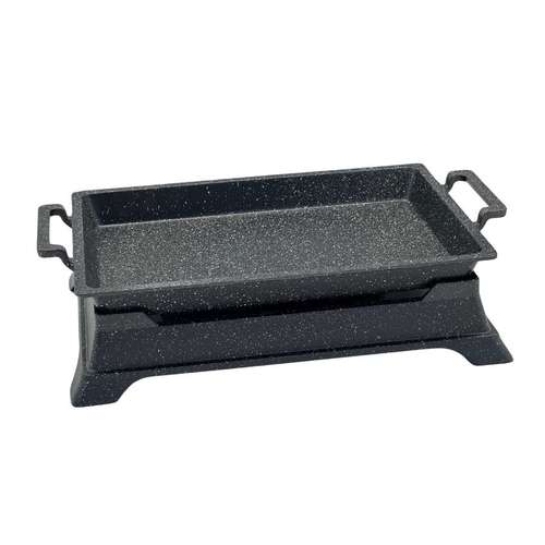 פלטה יציקת אלומניום עם מעמד לחימומית 36*25*4 ס