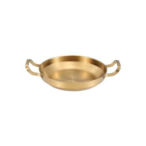 מחבת 2 ידיות נירוסטה ציפוי זהב 22 ס