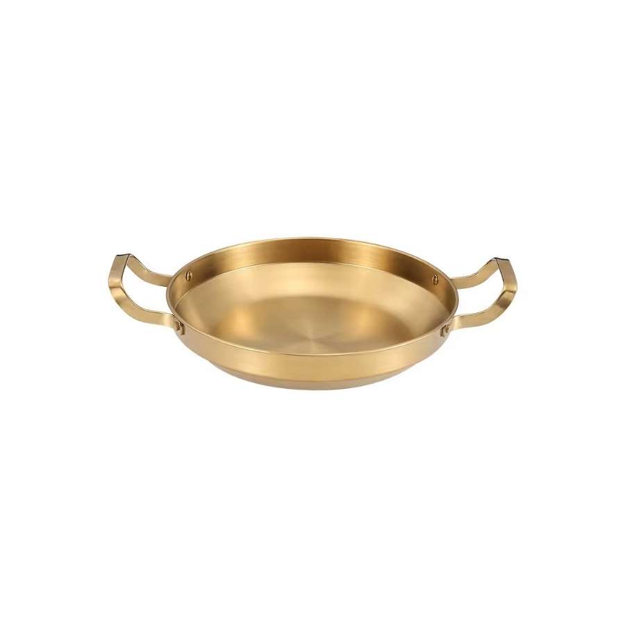 מחבת 2 ידיות נירוסטה ציפוי זהב 22 ס"מ YZ25-36