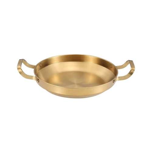 מחבת 2 ידיות נירוסטה ציפוי זהב 26 ס