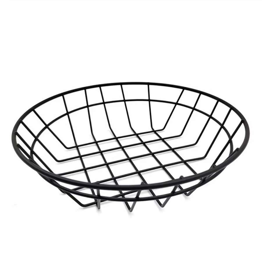 סלסלת לחם מתכת שחור 19.5*5 ס"מYZ25-44