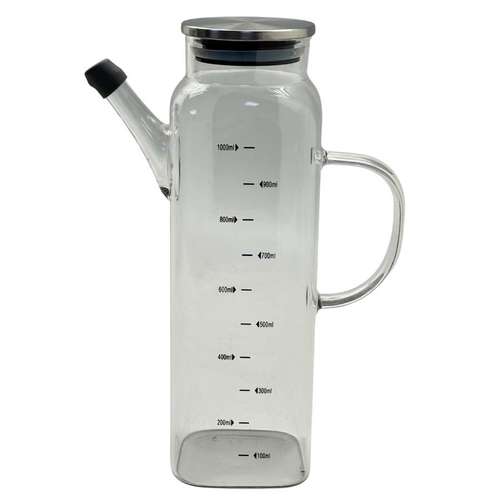 כד שמן זכוכית עם מד 1000 מ