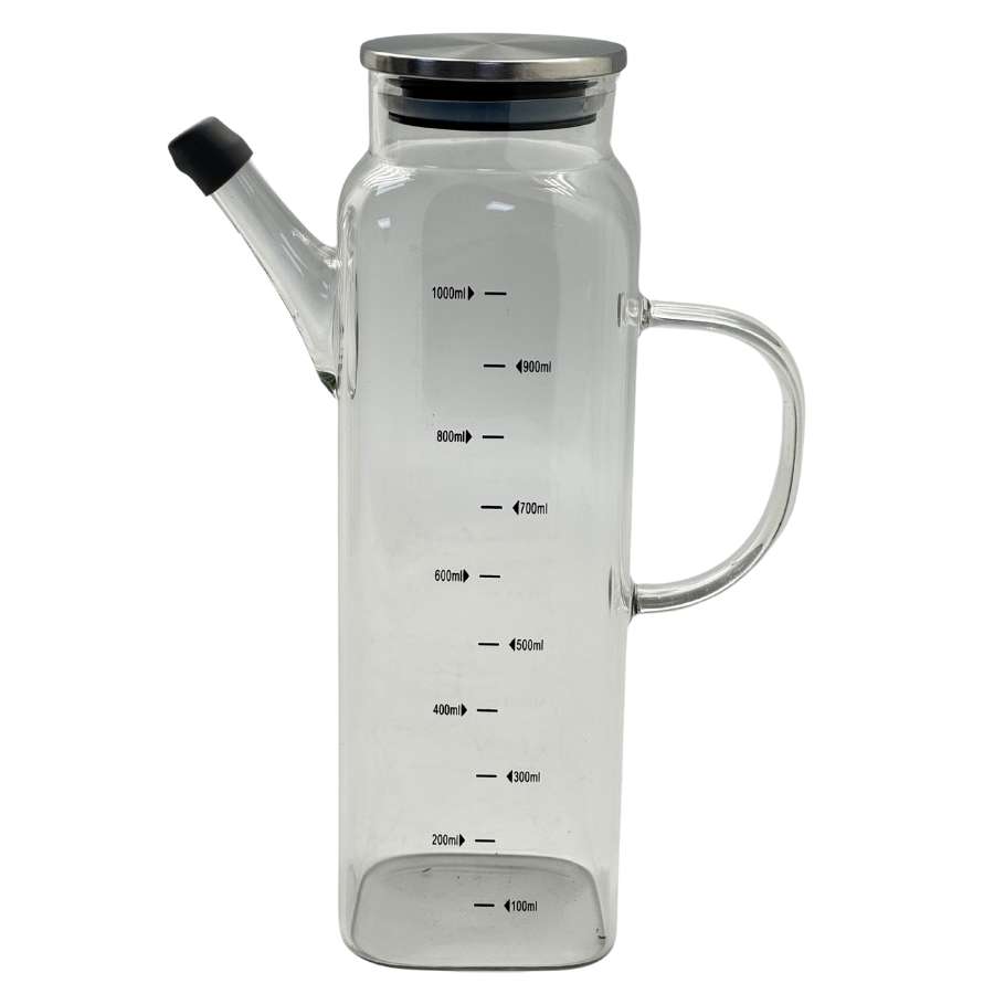 כד שמן זכוכית עם מד 1000 מ"ל YZ25-74