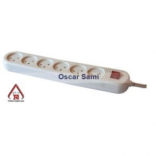 רב שקע בלי מפסק 6 שקעים כ3מ חוט