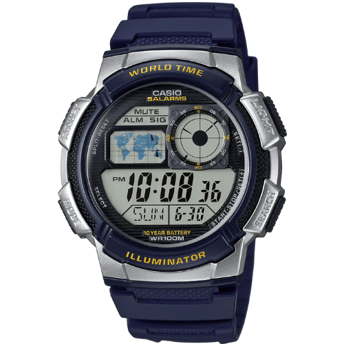 שעון יד דיגיטלי לגברים עמיד במיוחד צבע כחול Casio AE-1000W-2AVDF