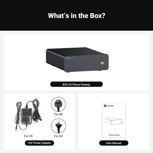 קדם מגבר פונו Fosi Audio Box X5 לפטיפון