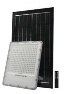 פנס הצפה סולאריי עם שלט 100W מבית WELLMAX
