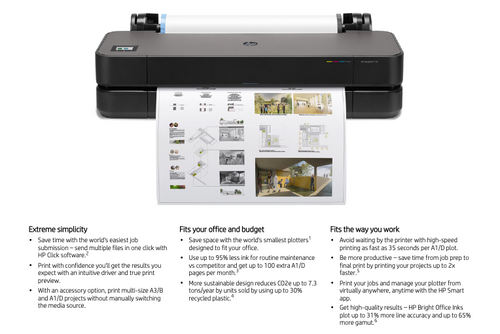 מדפסת פלוטר HP DesignJet T230 24-in