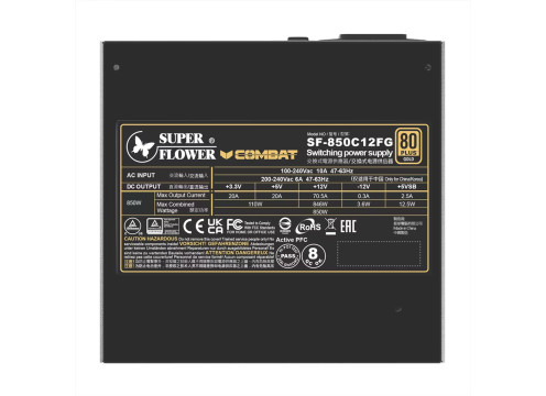 ספק כוח Super Flower Combat FG 850W ATX3.1 Gold