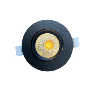 שקוע לד עגול מתכוונן דק 7.5cm C.L 6W COB פתח (מסגרת שחורה)