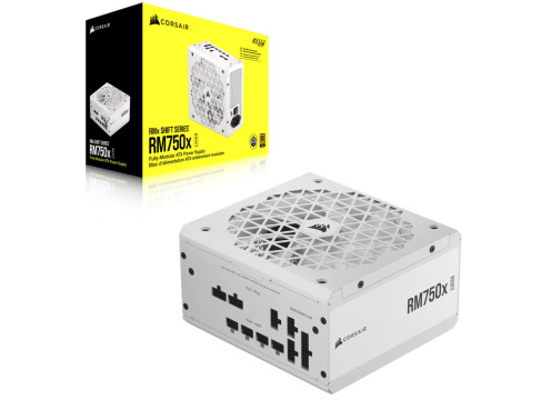 ספק כוח Corsair PSU 750W RM750x SHIFT 80+ Gold Fully Modular White