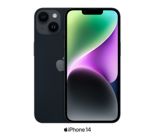 אייפון Apple iPhone 14 128GB - צבע Midnight