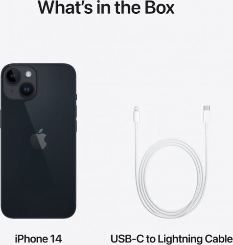 אייפון Apple iPhone 14 128GB - צבע Midnight